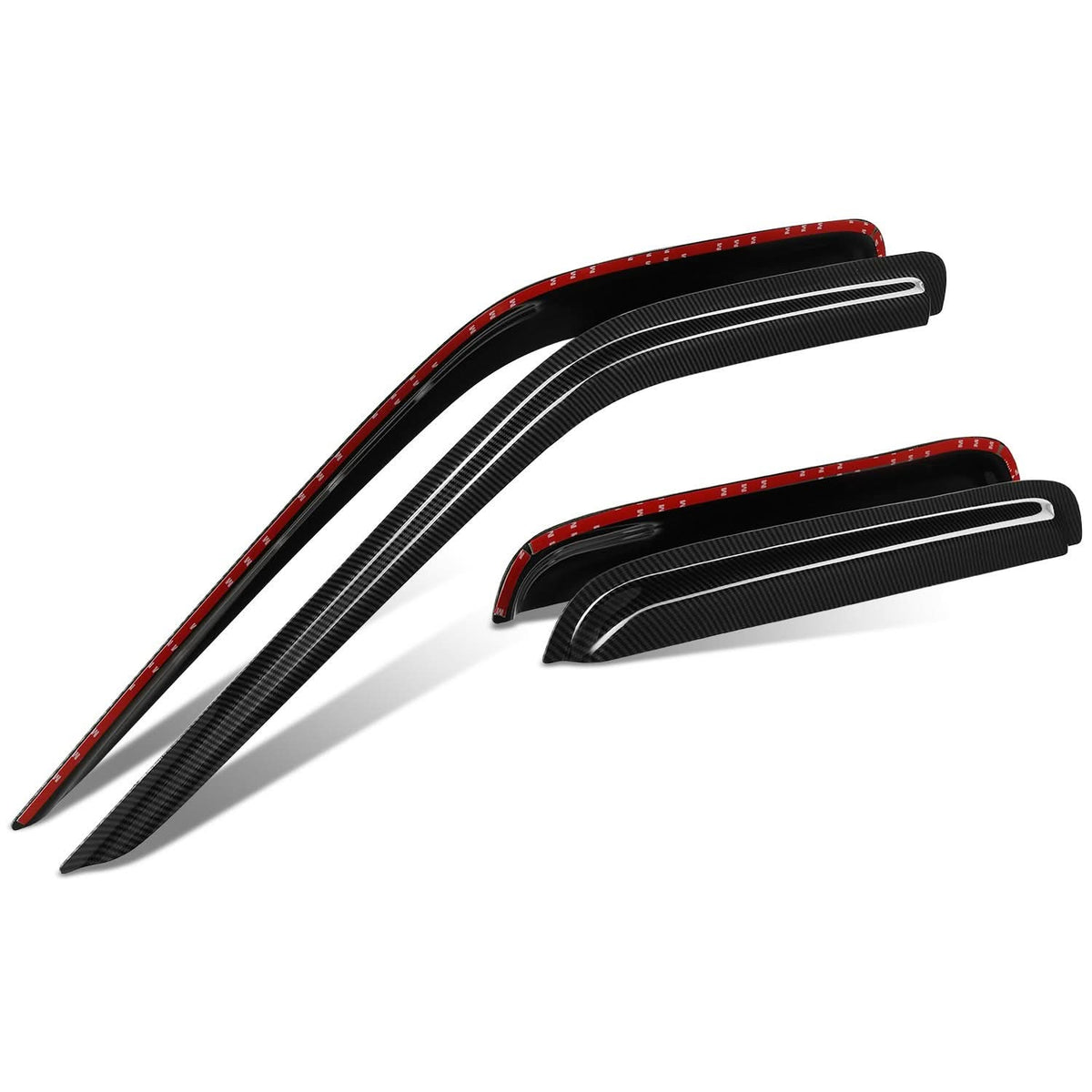 00-04 Nissan Frontier Carbon Fiber Pattern Window Visors 4pc Set