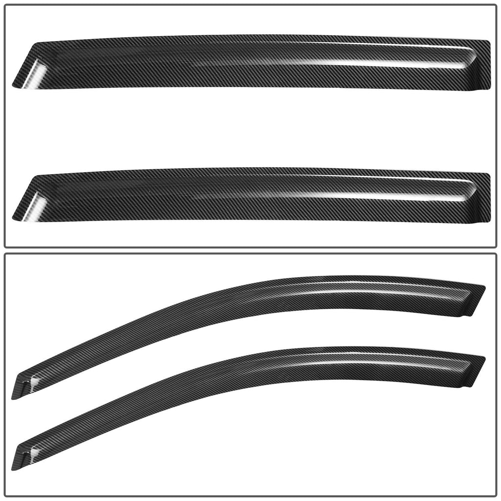 03-08 Toyota Matrix Carbon Fiber Pattern Window Visors 4pc Set