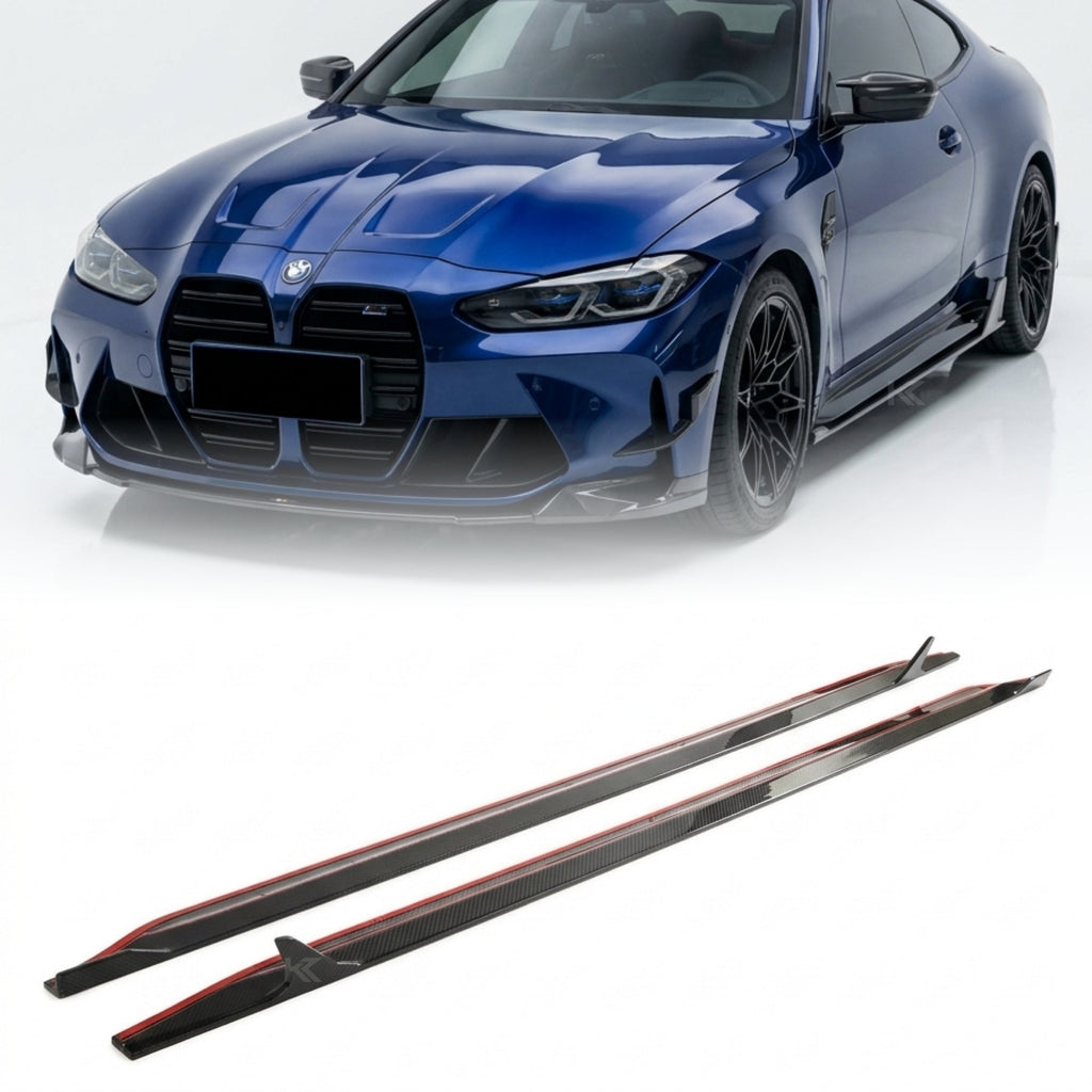 Dry Carbon Fiber Side Skirt Extensions – BMW G80 M3 & G82/G83 M4 (2021+)