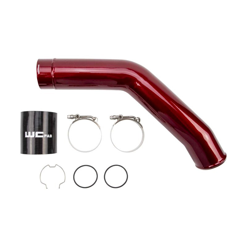 Wehrli 15-24 Ford 6.7L Power Stroke 3in Hot Side Intercooler Pipe - Fine Texture Black