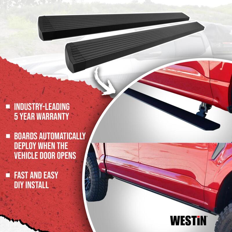 Westin 07-18 Jeep Wrangler JK Unlimited Pro-e Electric Running Boards - Textured Black