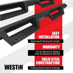 Westin 09-14 Ford F-150 Supercrew HDX Stainless Drop Nerf Step Bars - Tex. Blk