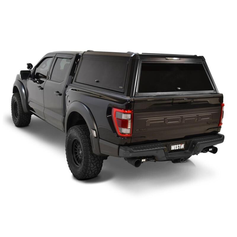 Westin EXP Truck Cap COMPLETE KIT A + BS (21-25 Ford F-150/Lightning/Raptor CC 5.5ft. Bed) - Black