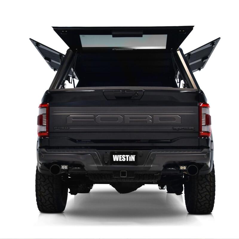 Westin EXP Truck Cap COMPLETE KIT A + BS (21-25 Ford F-150/Lightning/Raptor CC 5.5ft. Bed) - Black