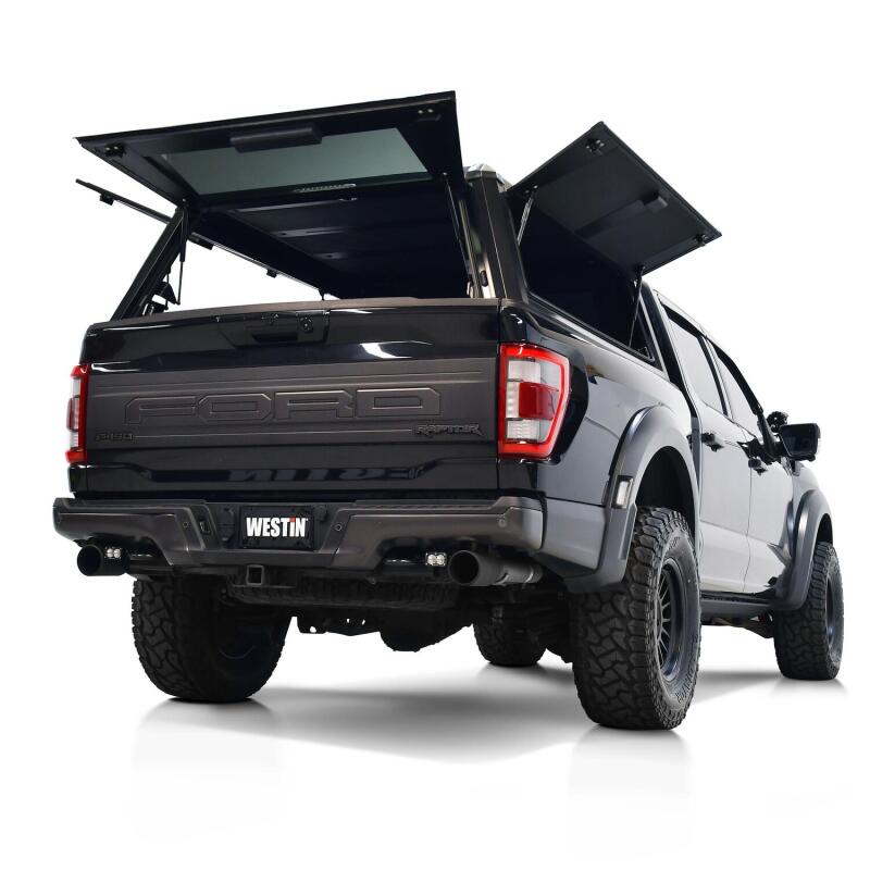 Westin EXP Truck Cap COMPLETE KIT A + BS (21-25 Ford F-150/Lightning/Raptor CC 5.5ft. Bed) - Black