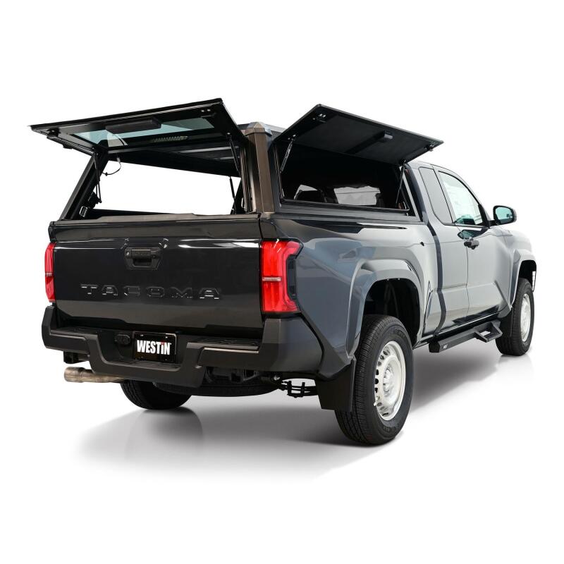 Westin EXP Truck Cap COMPLETE KIT A + BS (24-25 Toyota Tacoma DC 6ft. Bed) - Black