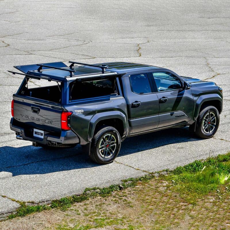 Westin EXP Truck Cap COMPLETE KIT A + BS (24-25 Toyota Tacoma 5ft. Bed) - Black