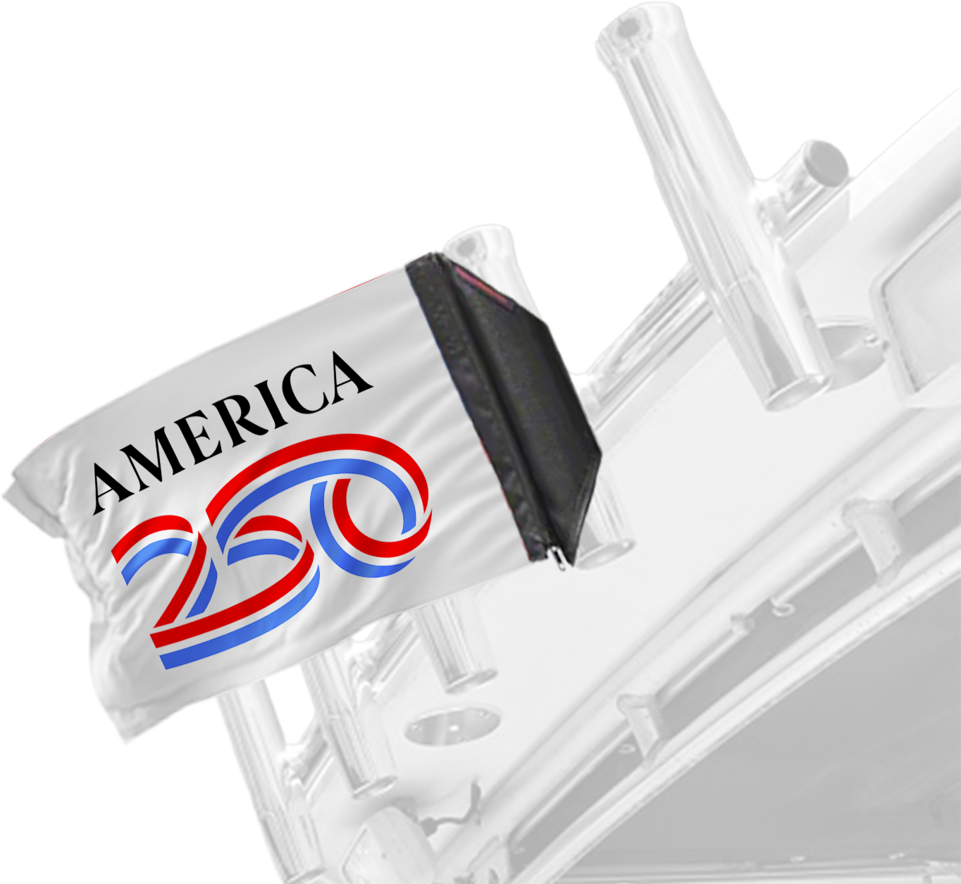 America 250 12"x18" Forever Wave Flag for Boats