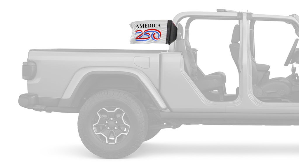 America 250 12"x18" Forever Wave Flag for Jeep Gladiator JT