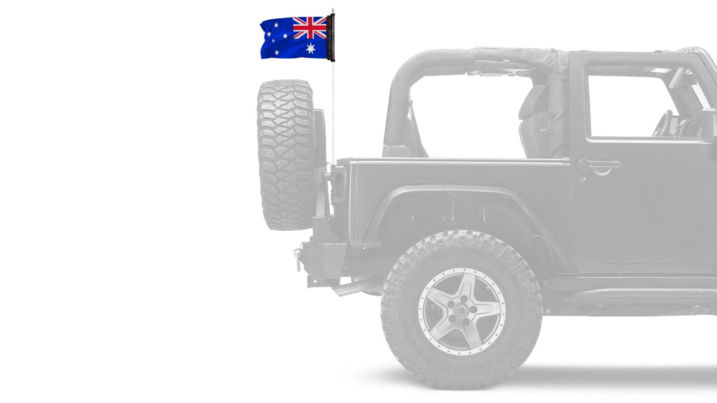 Australia 12"x18" Forever Wave Flag for Jeep Wrangler CJ-7 and CJ-8 1976-1986