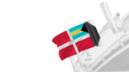 Bahamas Courtesy 12"x18" Forever Wave Flag