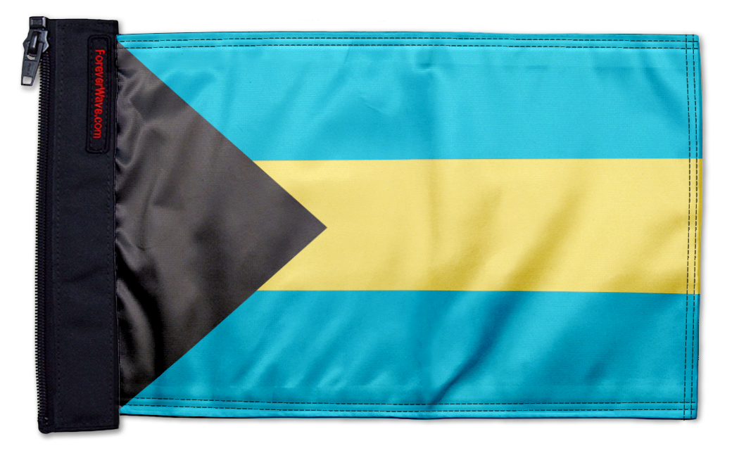 Bahamas 12"x18" Forever Wave Flag for Jeep Wrangler JK 2-Door 2007-2018
