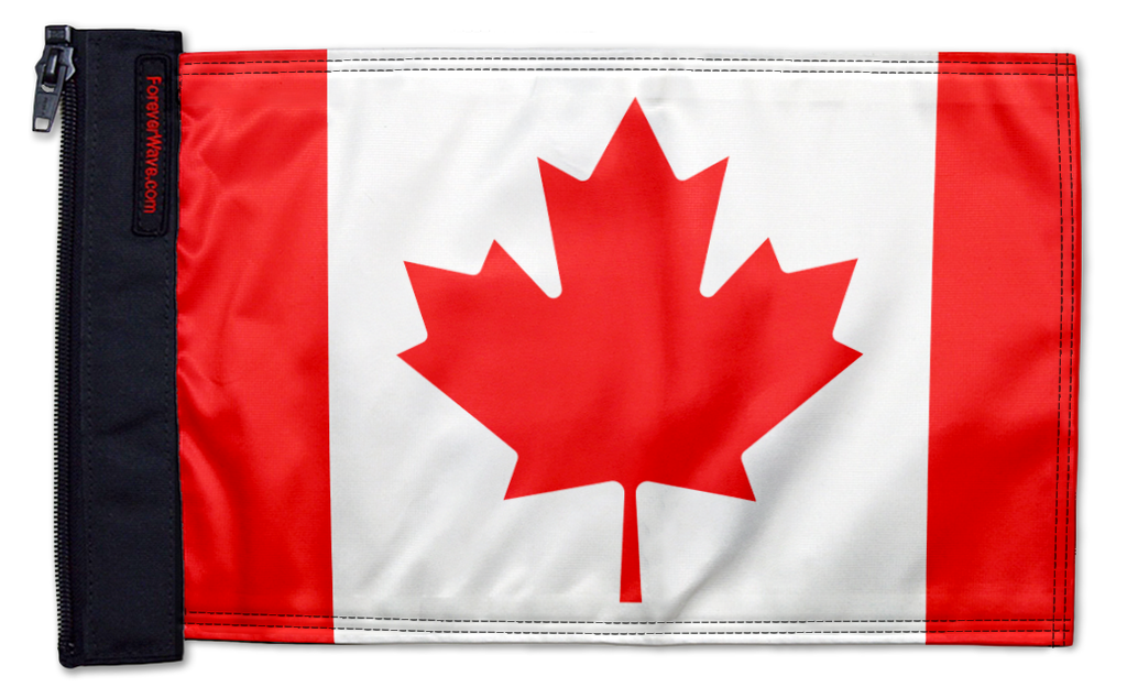 Canada 12"x18" Forever Wave Flag for Jeep Wrangler JKU 4-Door 2007-2018