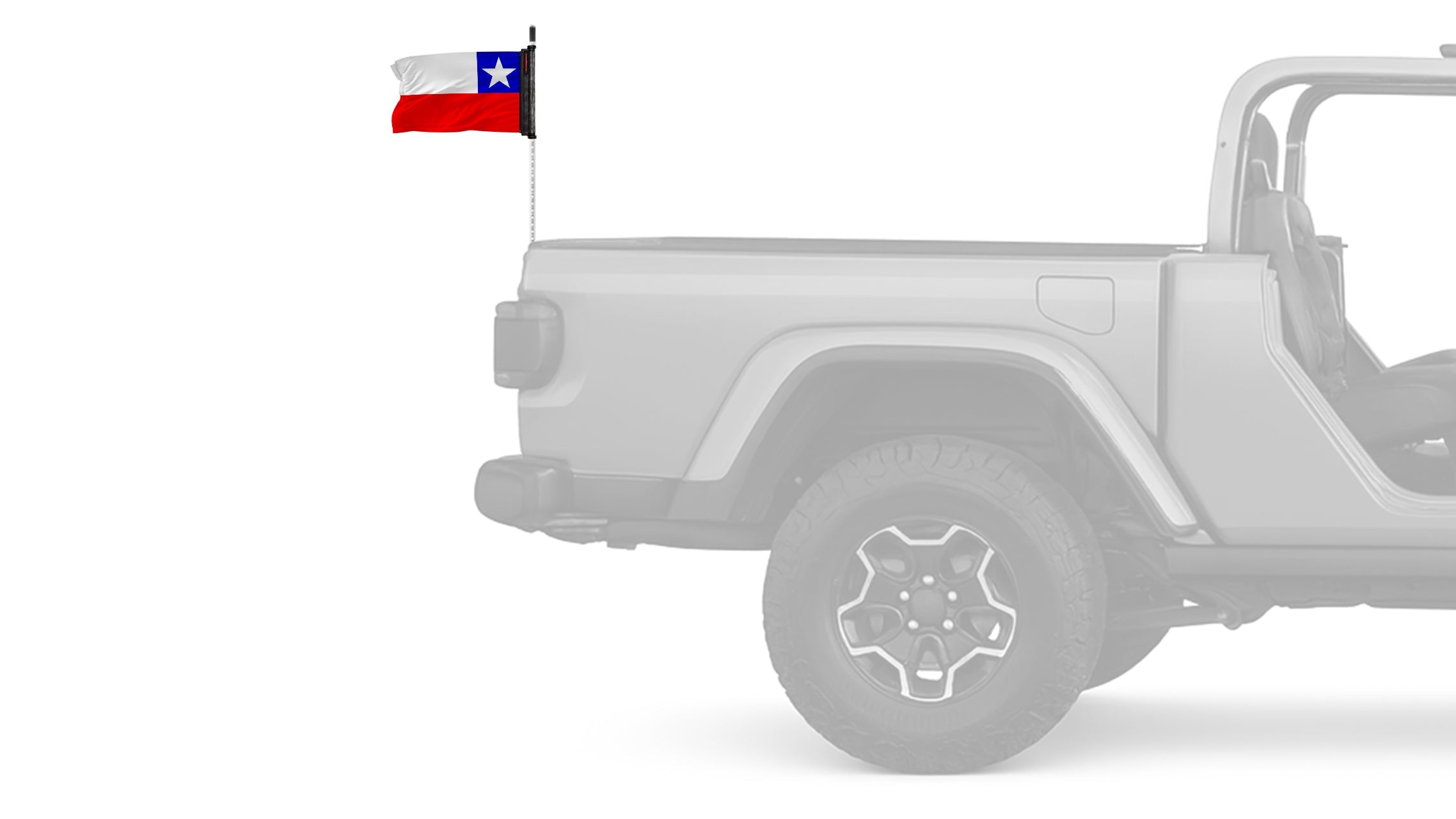 Chile 12"x18" Forever Wave Flag for Jeep Wrangler YJ 1986-1995