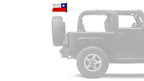 Chile 12"x18" Forever Wave Flag for Jeep Wrangler JKU 4-Door 2007-2018