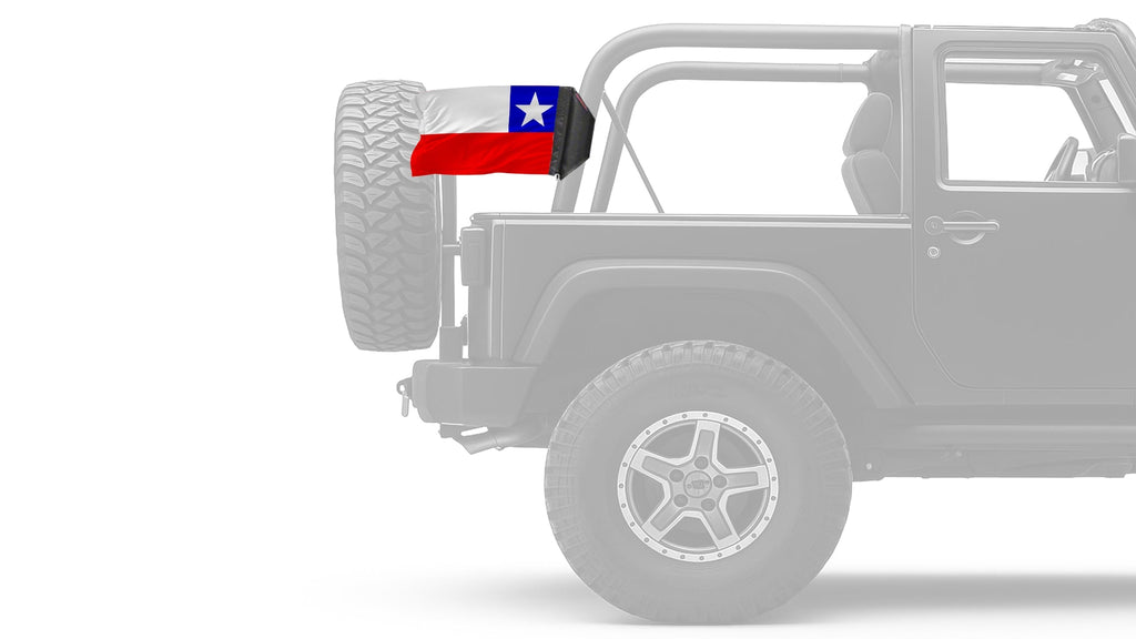Chile 12"x18" Forever Wave Flag for Jeep Wrangler JKU 4-Door 2007-2018