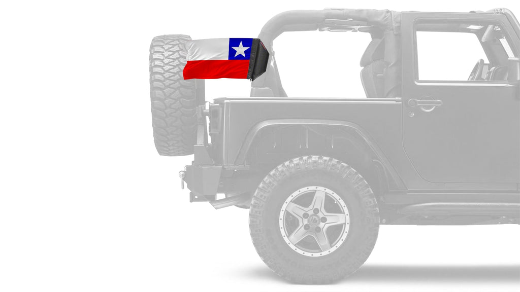 Chile 12"x18" Forever Wave Flag for Jeep Wrangler TJ 1996-2006