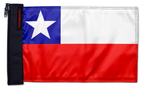 Chile 12"x18" Forever Wave Flag for Golf Carts