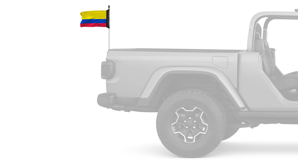 Colombia 12"x18" Forever Wave Flag for Jeep Wrangler TJ 1996-2006
