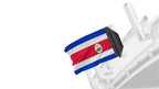 Costa Rica 12"x18" Forever Wave Flag for Boats