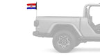 Croatia 12"x18" Forever Wave Flag for Jeep Wrangler JK 2-Door 2007-2018