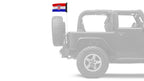 Croatia 12"x18" Forever Wave Flag for Jeep Wrangler JL 2-Door 2018-Present