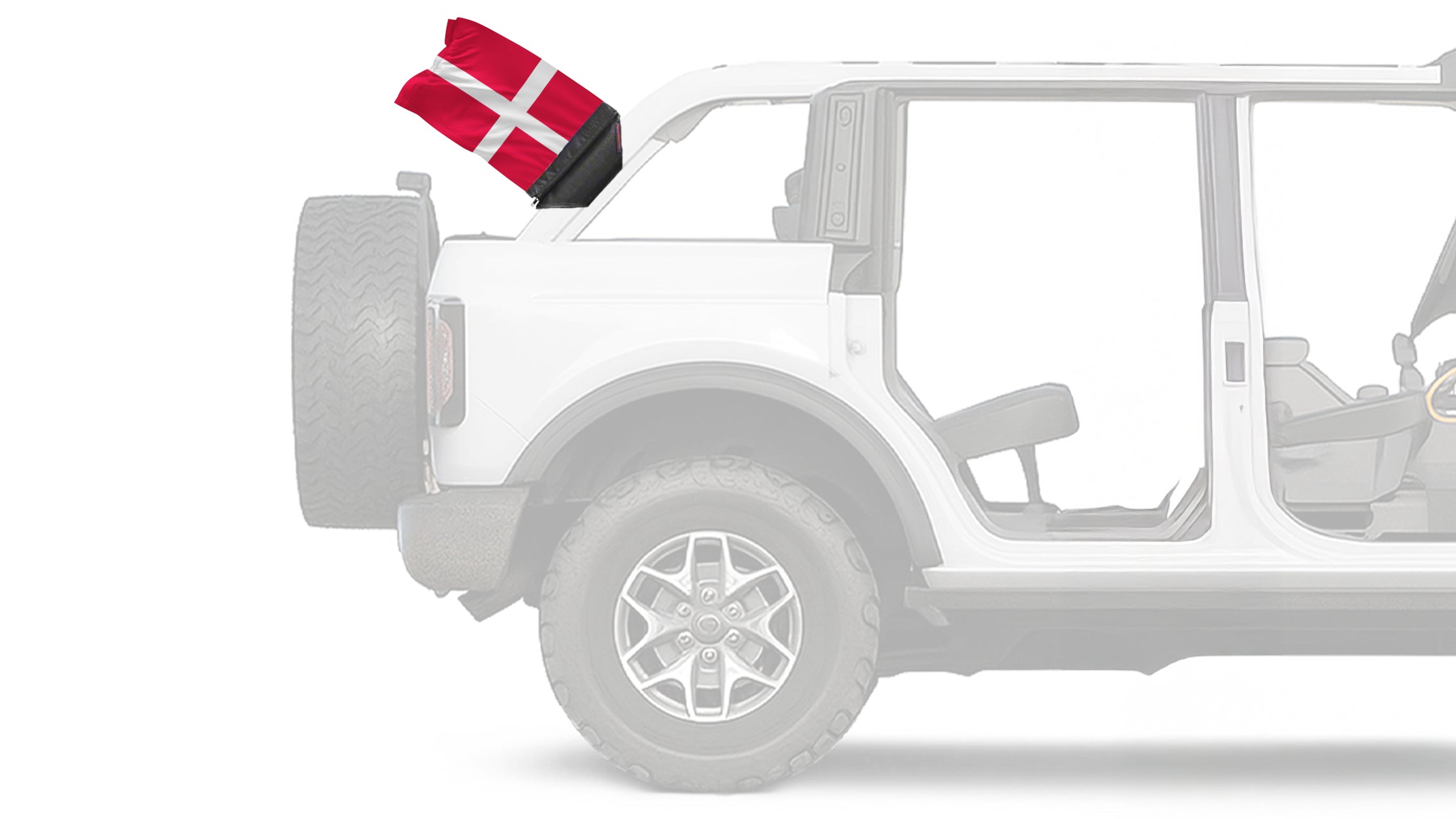 Denmark 12"x18" Forever Wave Flag for Bronco