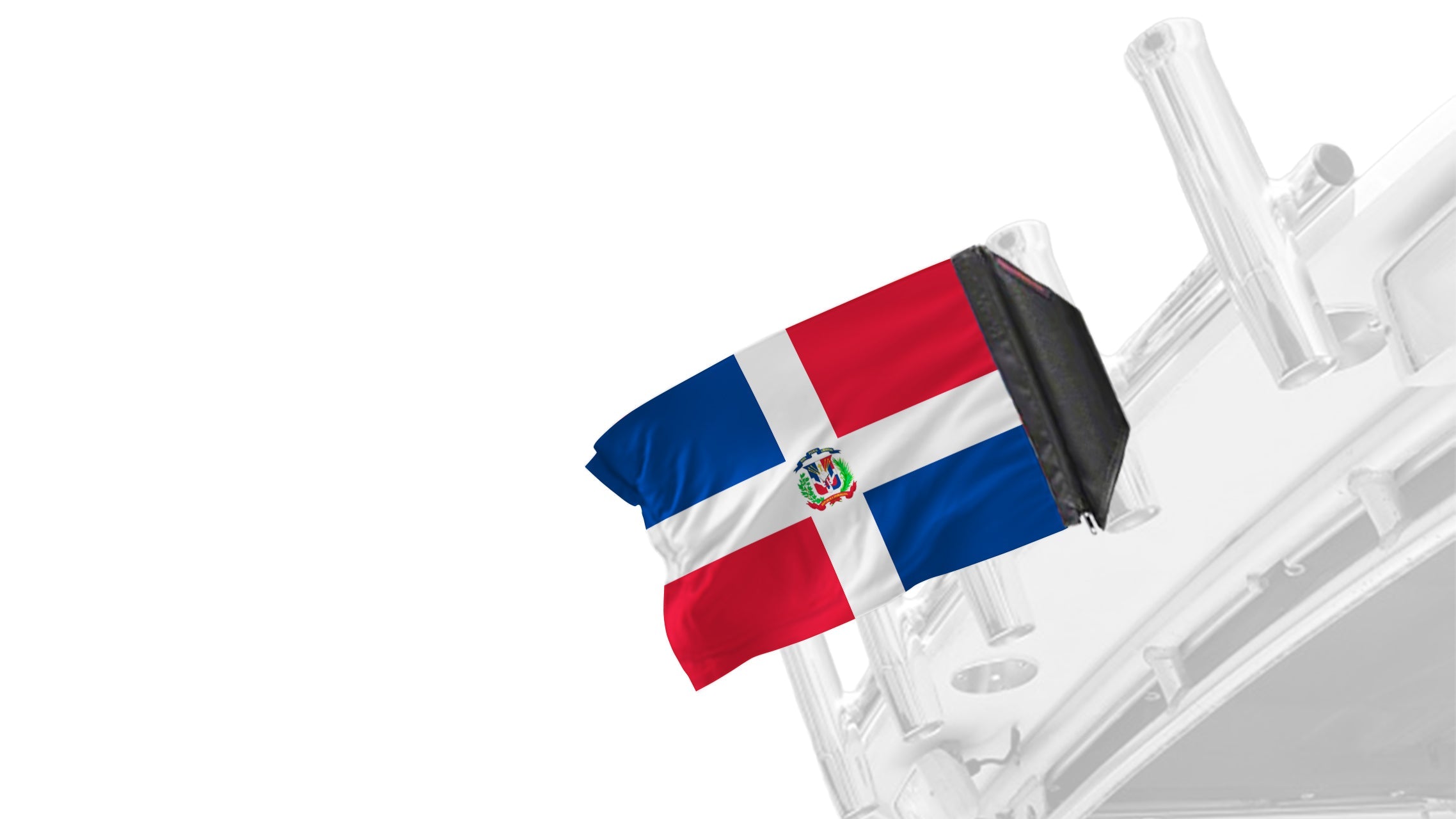 Dominican Republic 12"x18" Forever Wave Flag for Boats