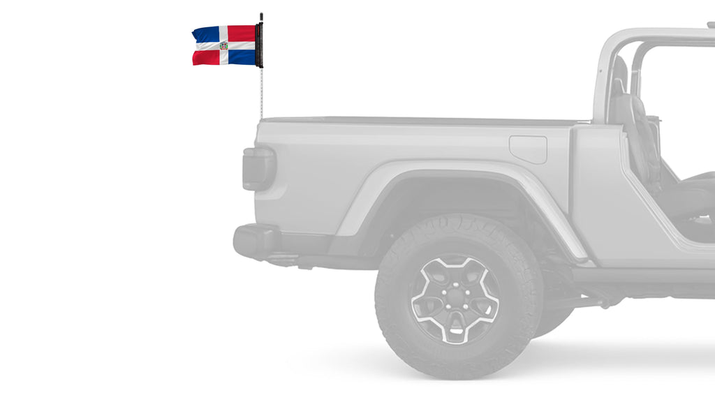Dominican Republic 12"x18" Forever Wave Flag for Bronco