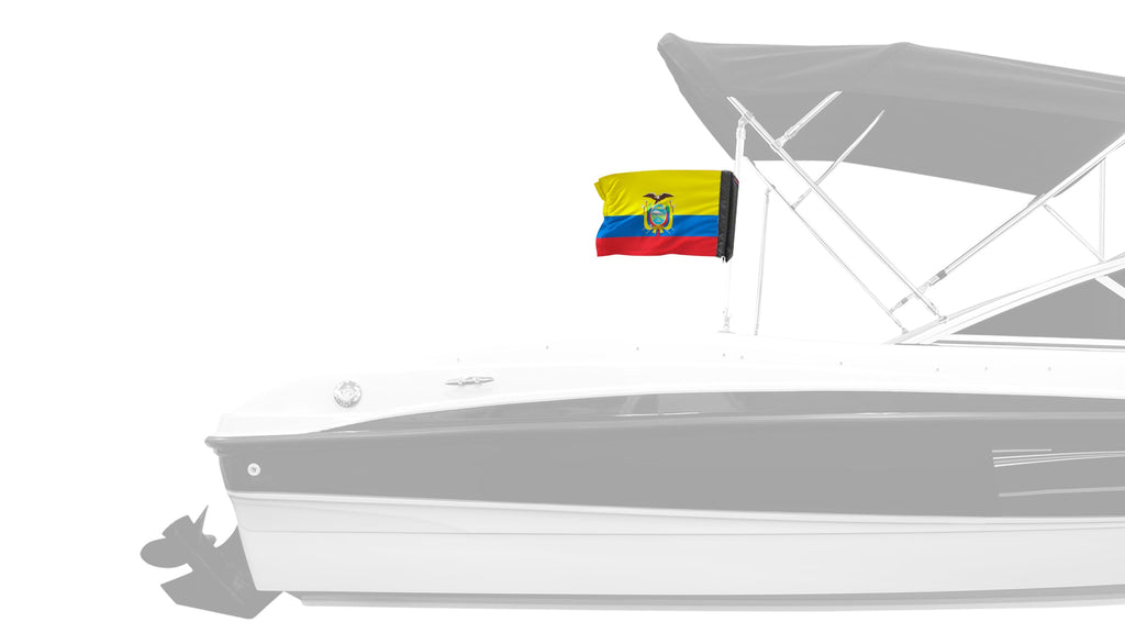 Ecuador 12"x18" Forever Wave Flag for Boats