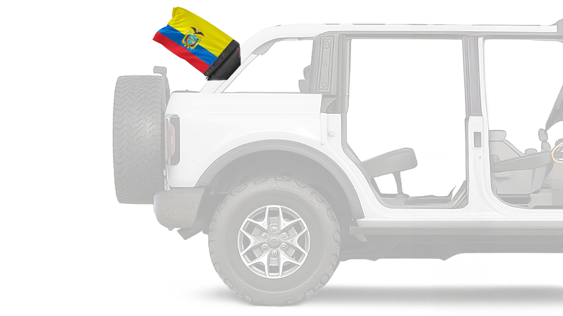 Ecuador 12"x18" Forever Wave Flag for Bronco