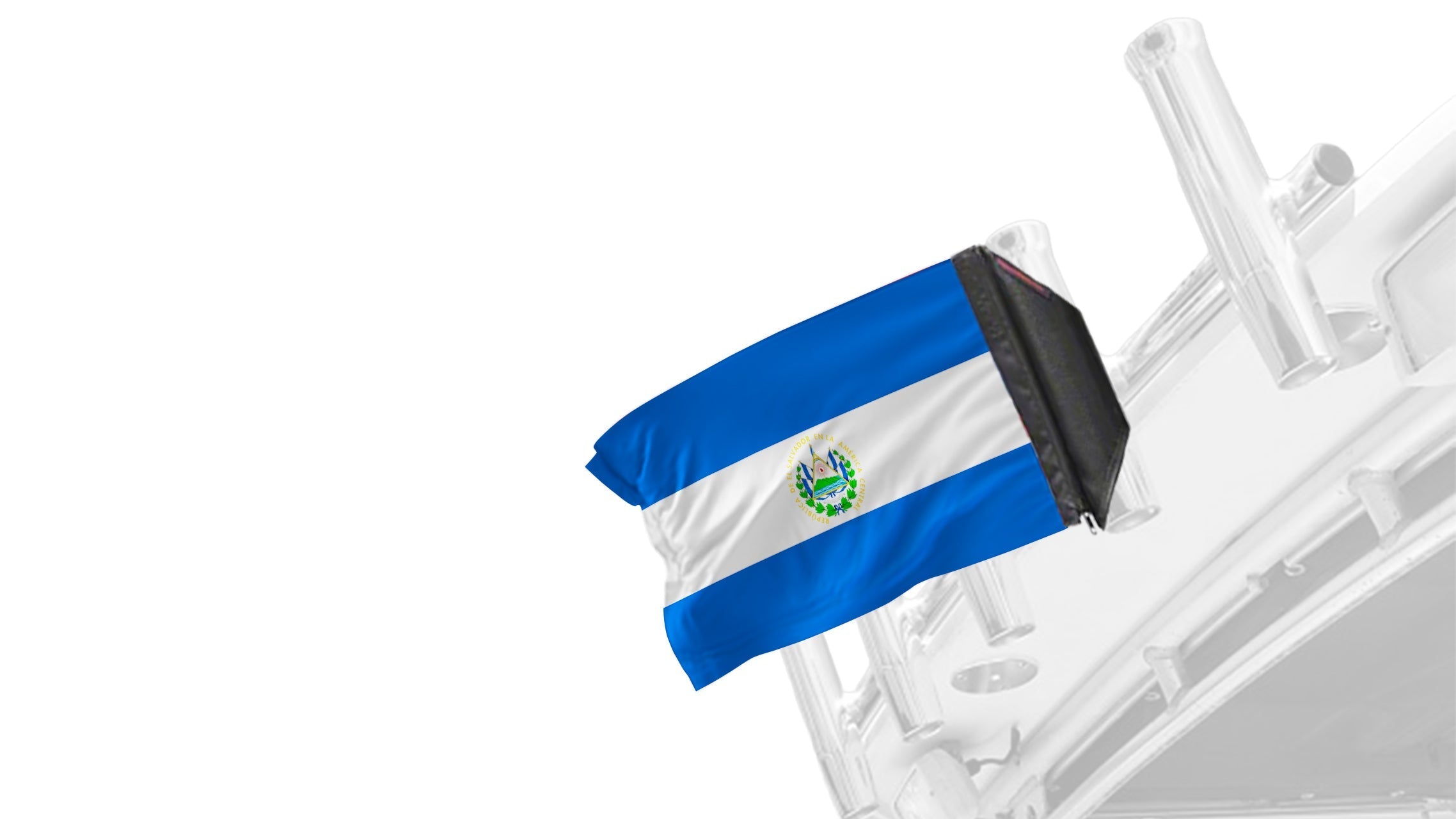 El Salvador 12"x18" Forever Wave Flag for Boats