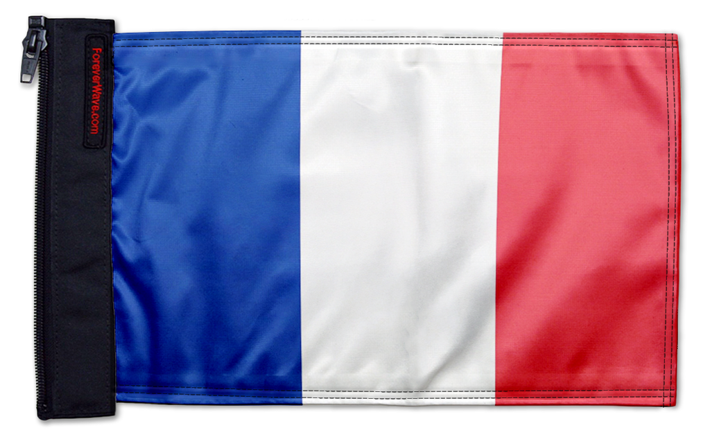 France 12"x18" Forever Wave Flag for Jeep Wrangler JL 2-Door 2018-Present