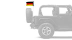 Germany 12"x18" Forever Wave Flag for Jeep Wrangler JK 2-Door 2007-2018