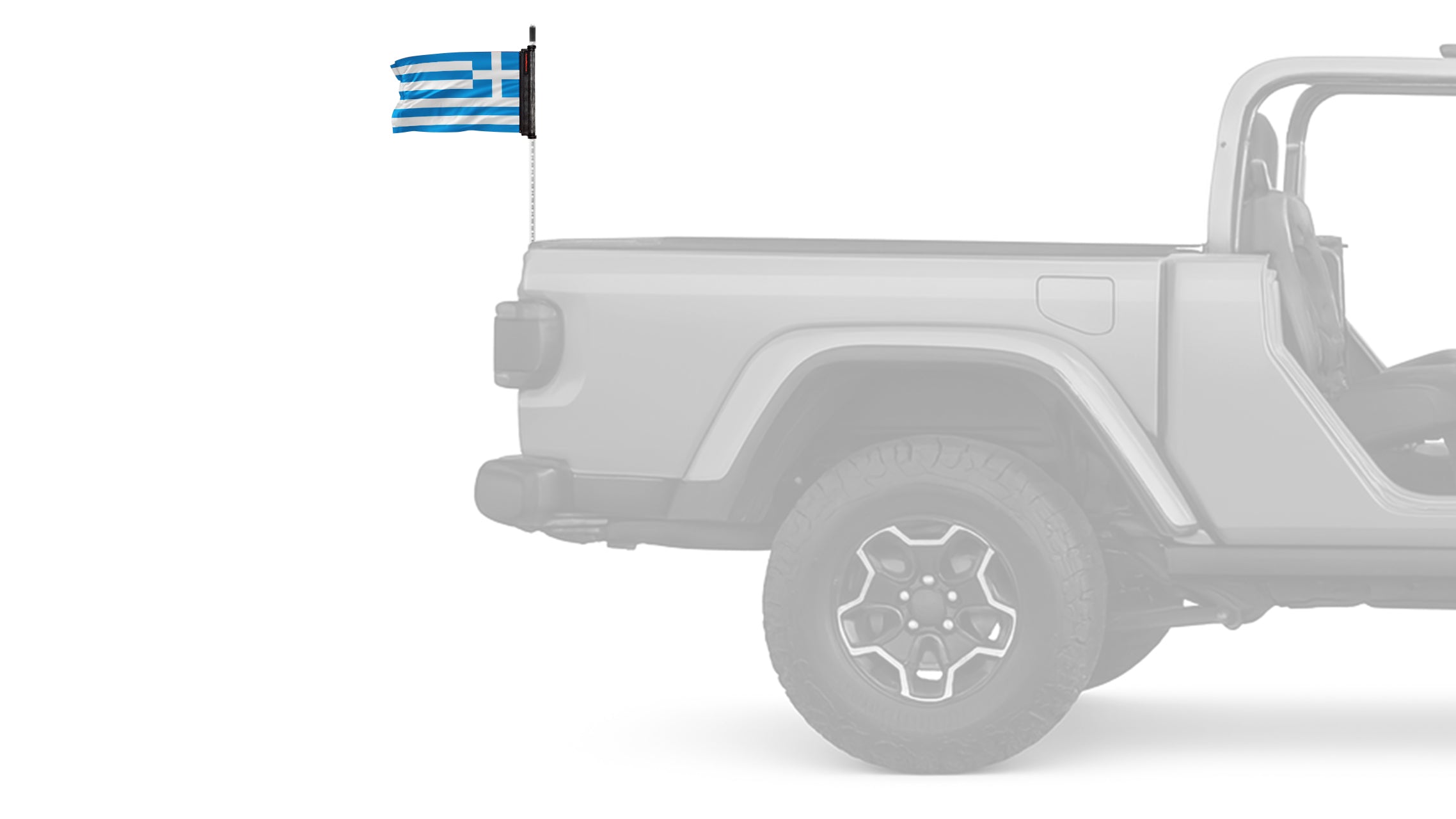 Greece 12"x18" Forever Wave Flag for Jeep Wrangler YJ 1986-1995