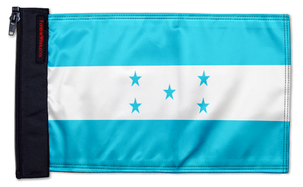 Honduras 12"x18" Forever Wave Flag for Jeep Wrangler JK 2-Door 2007-2018