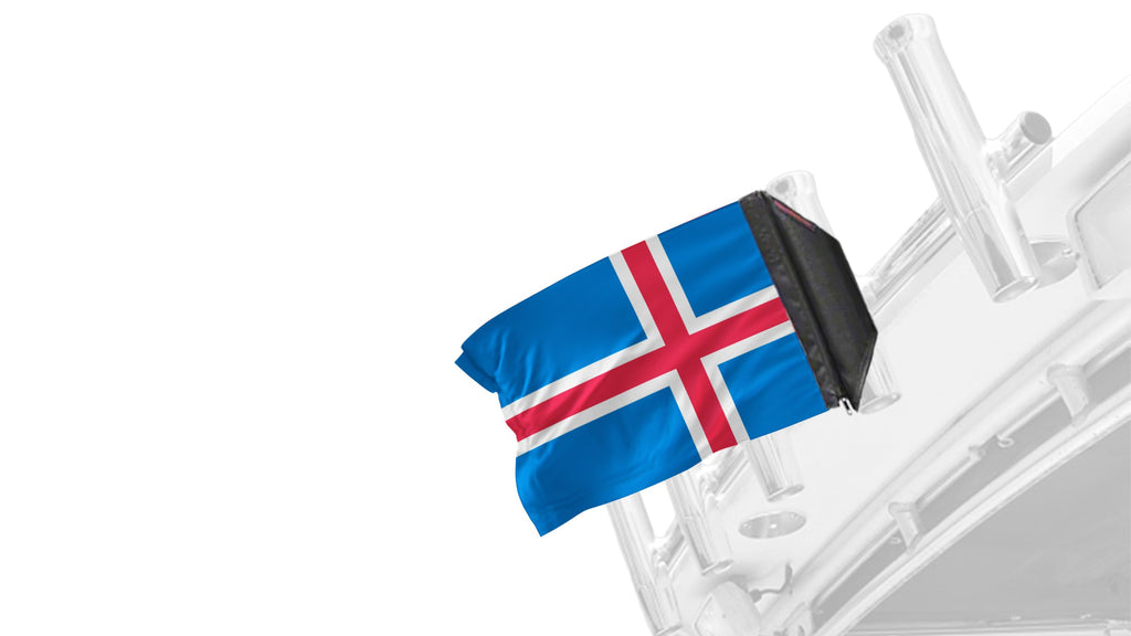Iceland 12"x18" Forever Wave Flag