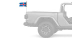 Iceland 12"x18" Forever Wave Flag for Jeep Wrangler JKU 4-Door 2007-2018