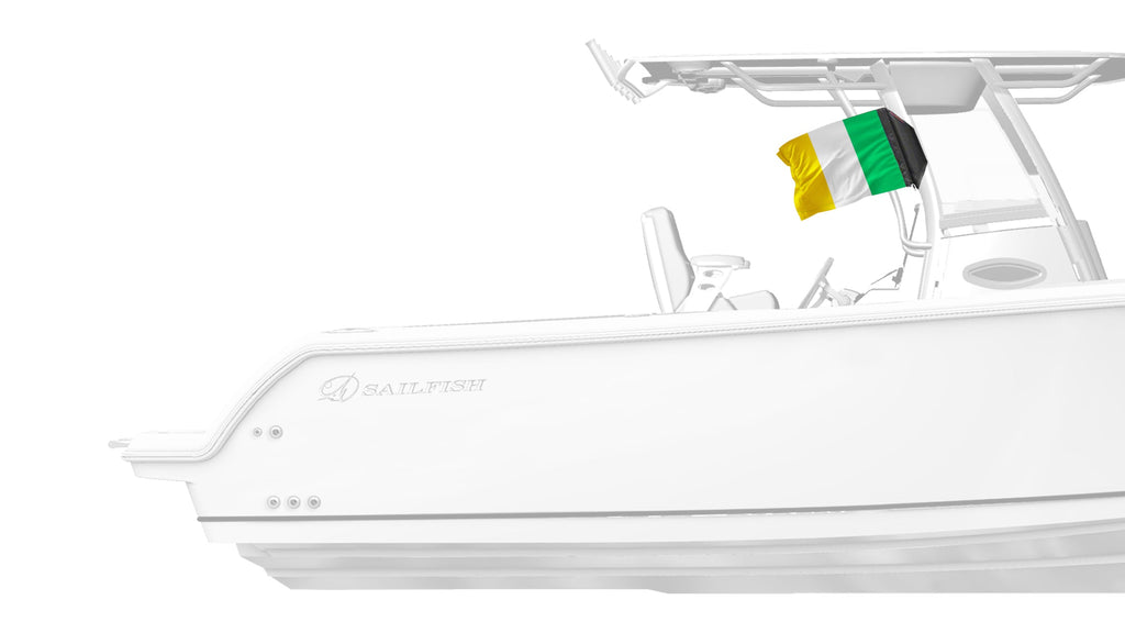 Ireland 12"x18" Forever Wave Flag for Boats