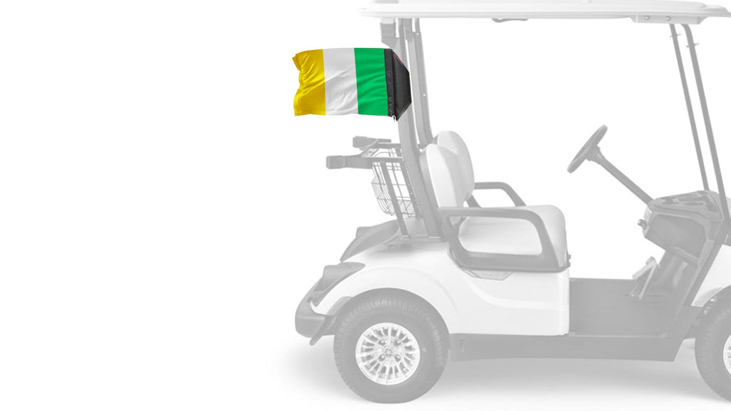 Ireland 12"x18" Forever Wave Flag for Golf Carts