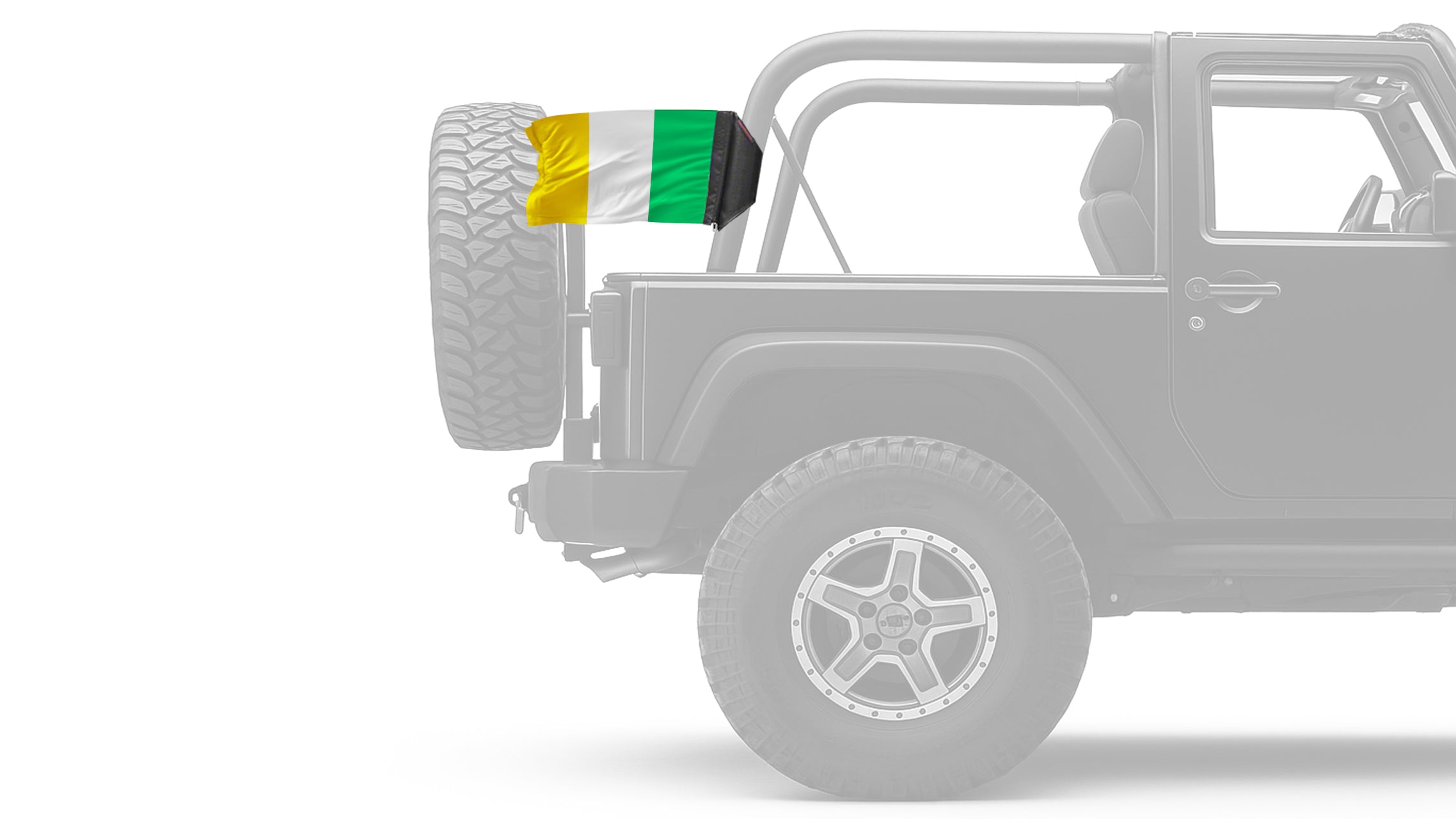 Ireland 12"x18" Forever Wave Flag for Jeep Wrangler LJ 2003-2006