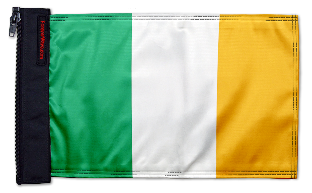 Ireland 12"x18" Forever Wave Flag for Jeep Wrangler JK 2-Door 2007-2018