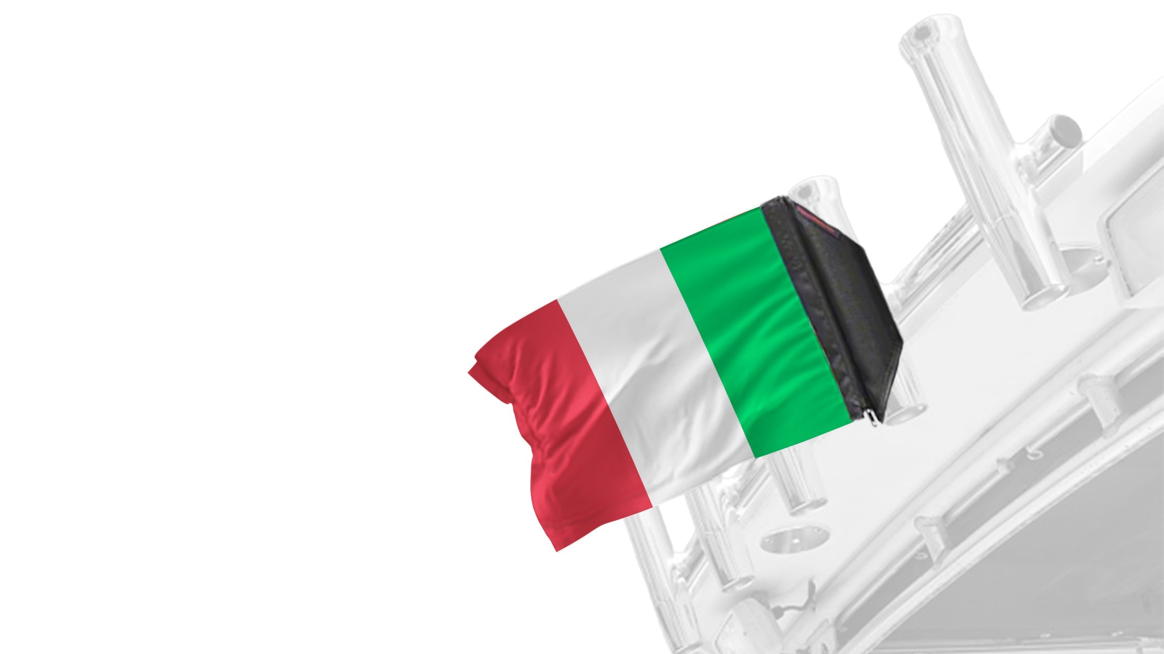 Italy 12"x18" Forever Wave Flag for Boats