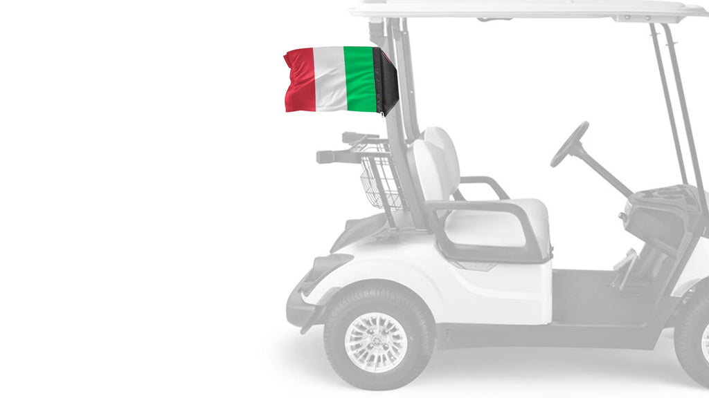 Italy 12"x18" Forever Wave Flag for Golf Carts