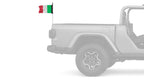 Italy 12"x18" Forever Wave Flag for Jeep Wrangler YJ 1986-1995