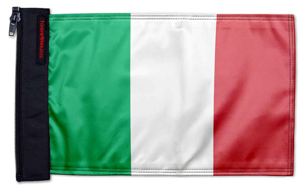 Italy 12"x18" Forever Wave Flag for Jeep Wrangler CJ-7 and CJ-8 1976-1986