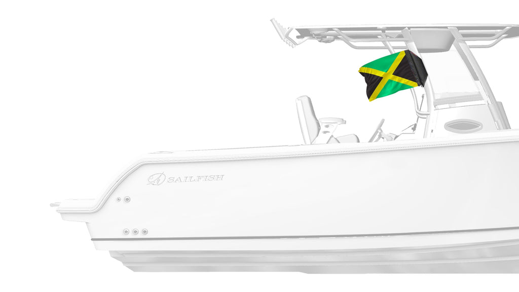 Jamaica 12"x18" Forever Wave Flag for Boats