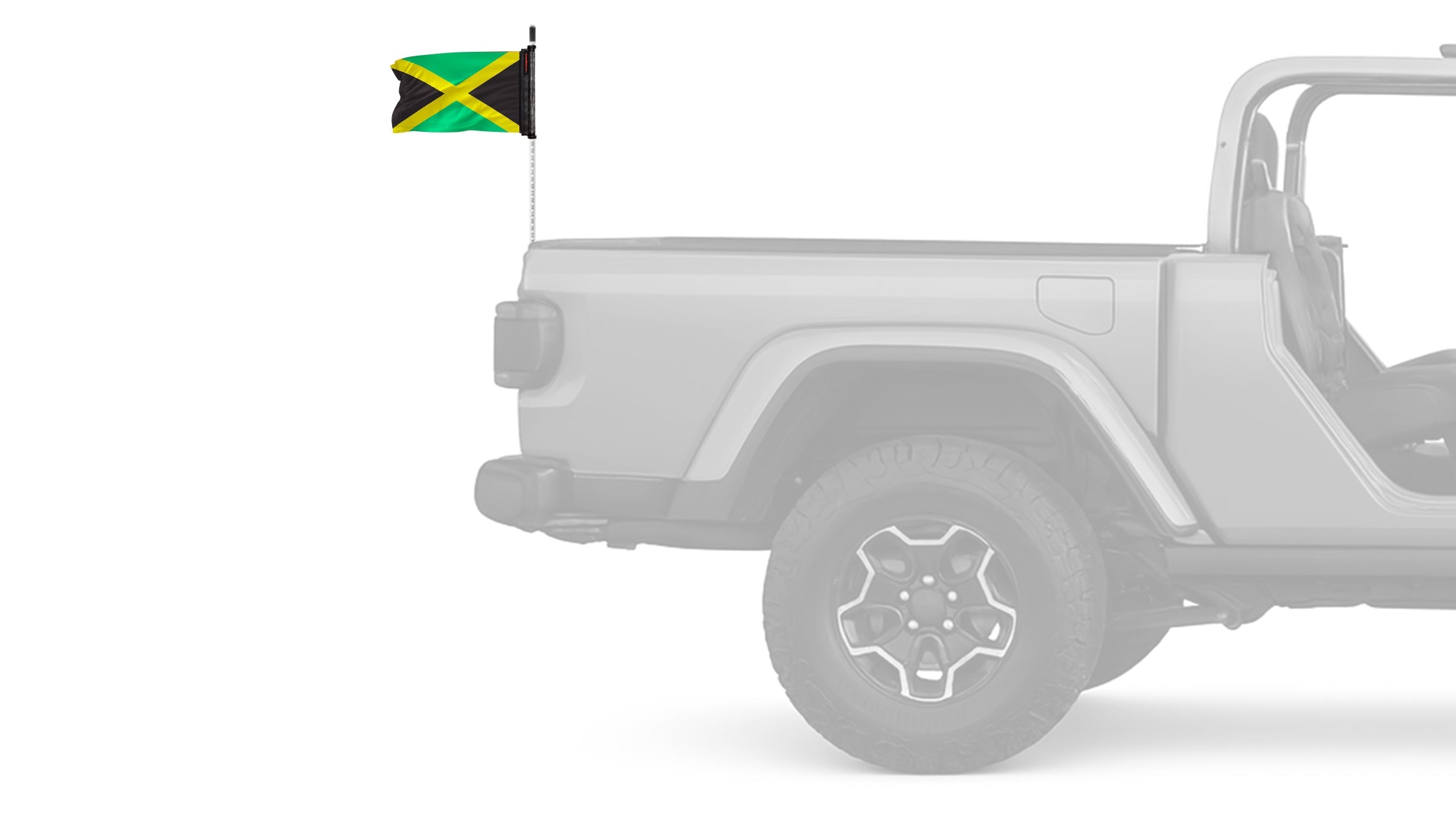 Jamaica 12"x18" Forever Wave Flag for Jeep Wrangler TJ 1996-2006