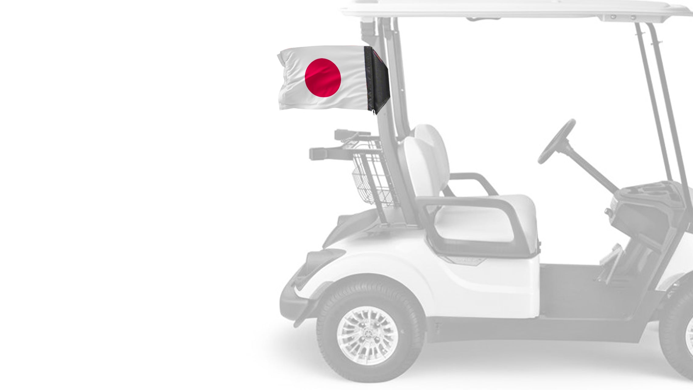 Japan 12"x18" Forever Wave Flag for Golf Carts