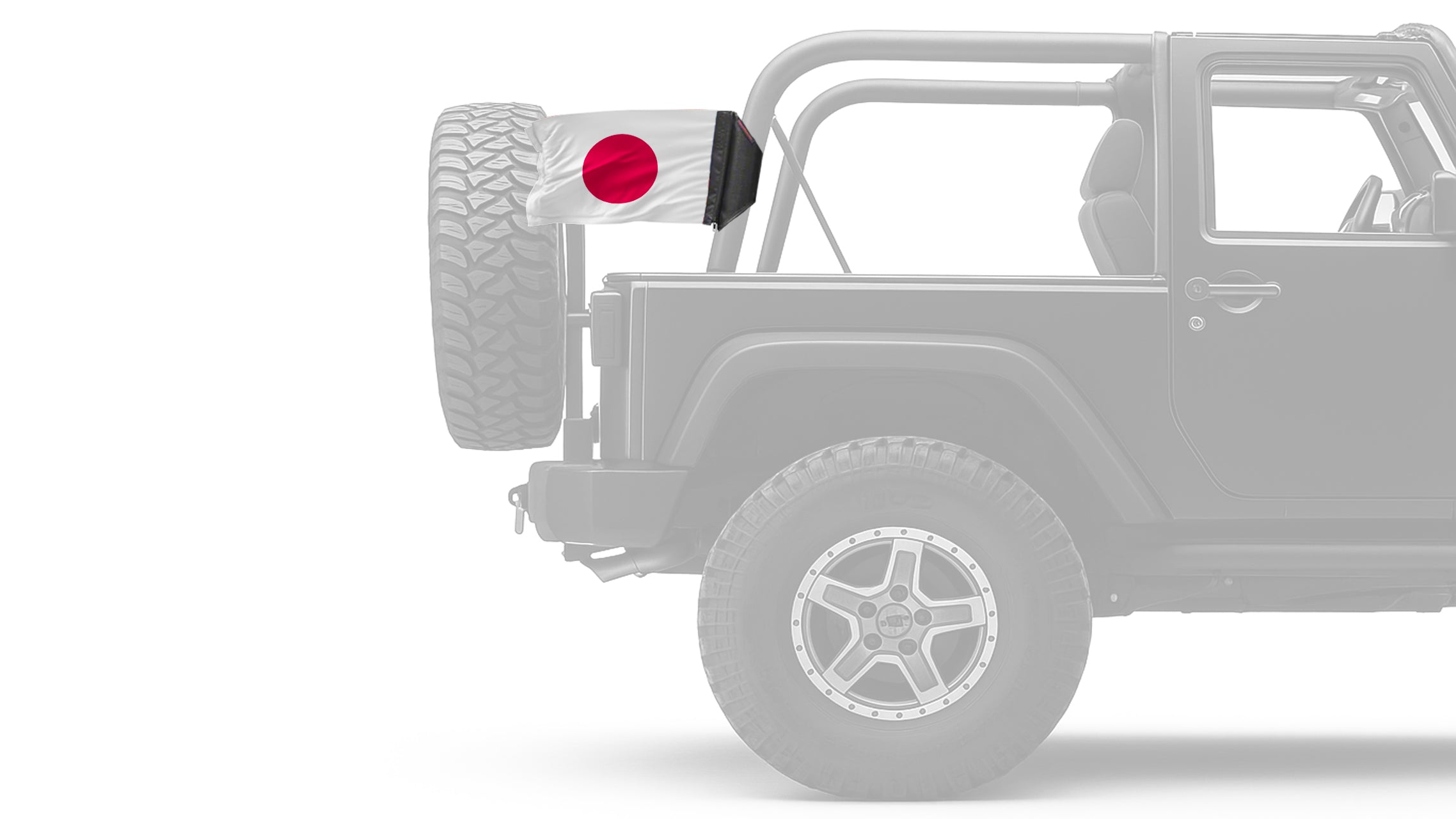 Japan 12"x18" Forever Wave Flag for Jeep Wrangler YJ 1986-1995